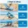 Weisshorn Camping Beach Shade Canopy 334 x 440 x 160cm Portable Blue Sun Shelter with Aluminium Poles