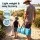 Weisshorn Camping Beach Shade Canopy 334 x 440 x 160cm Portable Blue Sun Shelter with Aluminium Poles