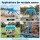 Weisshorn Camping Beach Shade Canopy 334 x 440 x 160cm Portable Blue Sun Shelter with Aluminium Poles