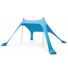 Weisshorn Camping Beach Shade Canopy 334 x 440 x 160cm Portable Blue Sun Shelter with Aluminium Poles