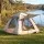 Weisshorn Camping Tent Family Shelter 210cm Square 210D Oxford Fabric Awning Mesh Panels Khaki Ventilation
