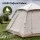 Weisshorn Camping Tent Family Shelter 210cm Square 210D Oxford Fabric Awning Mesh Panels Khaki Ventilation