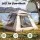 Weisshorn Camping Tent Family Shelter 210cm Square 210D Oxford Fabric Awning Mesh Panels Khaki Ventilation