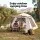 Weisshorn Camping Tent Family Shelter 210cm Square 210D Oxford Fabric Awning Mesh Panels Khaki Ventilation