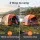 Weisshorn Camping Tent 250cm 6-8 Person Family Freestanding SUV Tent Mesh Windows Skylight Oxford Orange