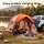 Weisshorn Camping Tent 250cm 6-8 Person Family Freestanding SUV Tent Mesh Windows Skylight Oxford Orange