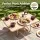 Alfresco 4 Person Picnic Basket Set with 21L Insulated Compartment, Foldable Wood Table and Picnic Mat