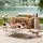 Alfresco 4 Person Picnic Basket Set with 21L Insulated Compartment, Foldable Wood Table and Picnic Mat