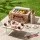 Alfresco 4 Person Picnic Basket Set with 21L Insulated Compartment, Foldable Wood Table and Picnic Mat