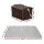 Alfresco 4 Person Picnic Basket Set, Willow & PU Leather, 47x30x30cm, Brown - Insulated, Blanket Included, Outdoor Fun