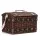 Alfresco 4 Person Picnic Basket Set, Willow & PU Leather, 47x30x30cm, Brown - Insulated, Blanket Included, Outdoor Fun