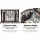 Alfresco 4 Person Picnic Basket Set, Willow & PU Leather, 47x30x30cm, Brown - Insulated, Blanket Included, Outdoor Fun