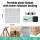 Alfresco 4 Person Willow Picnic Basket Set with Wood Table, Insulated Cooler, Blanket, Cutlery & Glasses - 40x30x20cm