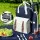 Alfresco 4-Person Picnic Backpack Set, Polyester, 44x37.3cm, Blue & Beige, Insulated Cooler, Outdoor Family Fun