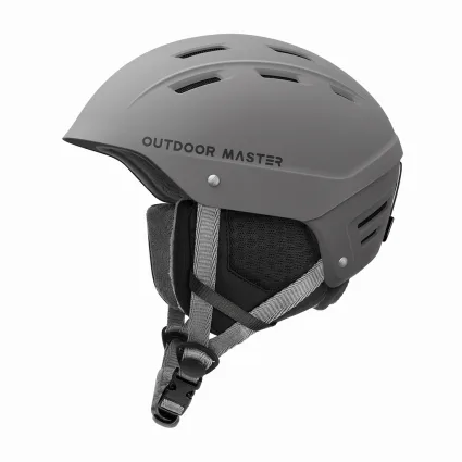 Outdoor Master Kelvin II Ski Helmet Medium 54-58cm for Men Women and Youth Snowboard Skating Matte Grey