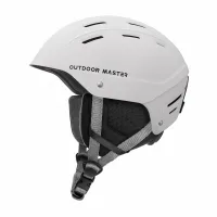 Outdoor Master Kelvin II Ski Helmet Large Matte White Adjustable Fit Dial for Skiing and Snowboarding