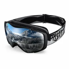 Outdoor Master OTG Ski Goggles with Cover Anti-Fog and 100% UV Protection for Snowboarding OM-18