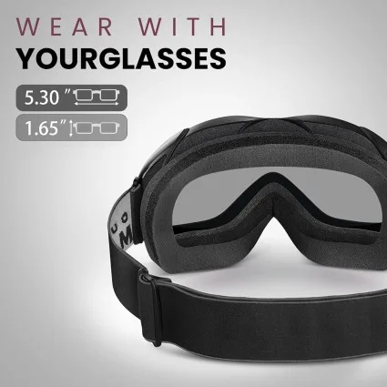 Outdoor Master OTG Ski Goggles Over Glasses Ski and Snowboard Goggles 100% UV Protection OM-5