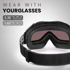 Outdoor Master OTG Ski Goggles Over Glasses Ski Snowboard Goggles 100% UV Protection for Men Women and Youth
