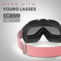 Outdoor Master OTG Ski Goggles Over Glasses for Skiing and Snowboarding 100% UV Protection Men Women Youth