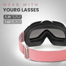 Outdoor Master OTG Ski Goggles Over Glasses for Skiing and Snowboarding 100% UV Protection Men Women Youth