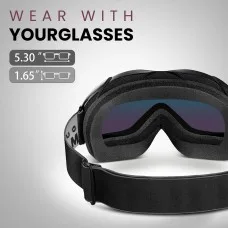Outdoor Master OTG Ski Goggles Over Glasses for Skiing and Snowboarding UV Protection Men Women Youth