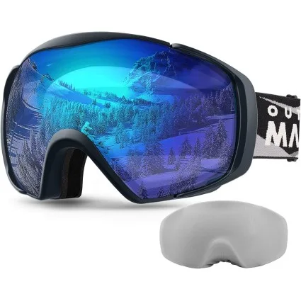 Outdoor Master Ski and Snowboard Goggles with Cover OTG Anti-Fog 100% UV Protection OM-18