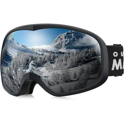 Outdoor Master Owl Ski Goggles OTG Anti-Fog 100% UV Protection for Men Women and Youth Snowboarding