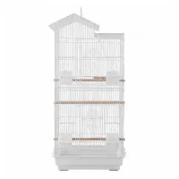 i.Pet 100cm White Bird Cage Aviary for Budgies Cockatiels 10mm Rod Spacing Slide-Out Tray 3 Perches 4 Feeders i.Pet 100cm White Bird Cage Aviary for Budgies Cockatiels 10mm Rod Spacing Slide-Out Tray 3 Perches 4 Feeders