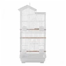 i.Pet 100cm White Bird Cage Aviary for Budgies Cockatiels 10mm Rod Spacing Slide-Out Tray 3 Perches 4 Feeders