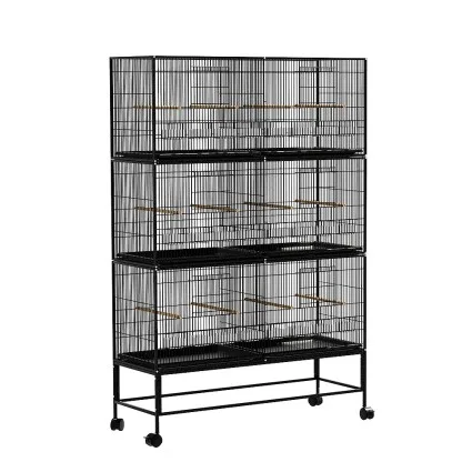 i.Pet 175cm Large Aviary Bird Cage - Expandable, Galvanised Iron, 12 Perches, 6 Cages, Easy Assembly, for Small Birds