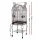 i.Pet 150cm Large Bird Cage with Dome Roof, Wrought Iron, Stainless Steel Feeders, Perches, and Easy-Clean Tray