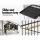 i.Pet 150cm Large Bird Cage with Dome Roof, Wrought Iron, Stainless Steel Feeders, Perches, and Easy-Clean Tray