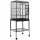 i.Pet 144cm Large Bird Cage Aviary, Black Wrought Iron, Mobile with Lockable Casters, Easy-Clean Tray, Ideal for Birds