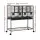 i.Pet 106cm 2-in-1 Bird Cage Aviary with Divider Parrot Budgie Steel Frame Lockable Castor Wheels Black