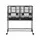 i.Pet 106cm 2-in-1 Bird Cage Aviary with Divider Parrot Budgie Steel Frame Lockable Castor Wheels Black