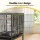 i.Pet 106cm 2-in-1 Bird Cage Aviary with Divider Parrot Budgie Steel Frame Lockable Castor Wheels Black
