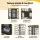 i.Pet 106cm 2-in-1 Bird Cage Aviary with Divider Parrot Budgie Steel Frame Lockable Castor Wheels Black