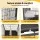 i.Pet 136cm Bird Cage Aviary Open Top Parrot Budgie Stand Wheels Black Welded Steel Slide Tray Storage
