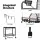 i.Pet 153cm Large Bird Cage Aviary with Ladder, Toy Hanger & Castor Wheels - Wrought Iron, Easy Clean & Access