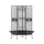 i.Pet Large Corner Bird Cage - Wrought Iron, Easy Clean, Mobile Stand, Budgie/Parrot Aviary, Black, 76x76x161cm