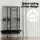 i.Pet Large Corner Bird Cage - Wrought Iron, Easy Clean, Mobile Stand, Budgie/Parrot Aviary, Black, 76x76x161cm