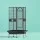 i.Pet Large Corner Bird Cage - Wrought Iron, Easy Clean, Mobile Stand, Budgie/Parrot Aviary, Black, 76x76x161cm