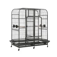i.Pet Extra Large Bird Cage Aviary 185cm - Durable Wrought Iron, Lockable Wheels, Removable Divider, Slide-out Trays i.Pet Extra Large Bird Cage Aviary 185cm - Durable Wrought Iron, Lockable Wheels, Removable Divider, Slide-out Trays