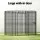 i.Pet Large Walk-in Bird Cage Aviary for Parrots, 203cm Wrought Iron, Secure Locks, Feeder Doors, Black