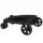 i.Pet Large Pet Stroller - Foldable Dog Pram, 360° Wheels, Steel Frame, Oxford Fabric, 50kg Capacity, Black/White