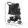 i.Pet Large Foldable Pet Stroller: 3-Wheel Travel Pram for Dogs & Cats, 600D Oxford Fabric, EVA Wheels, 15kg Capacity