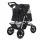 i.Pet Large Pet Stroller, Foldable 3-Wheel Pram for Dogs & Cats, Durable Steel Frame, 600D Fabric, 12
