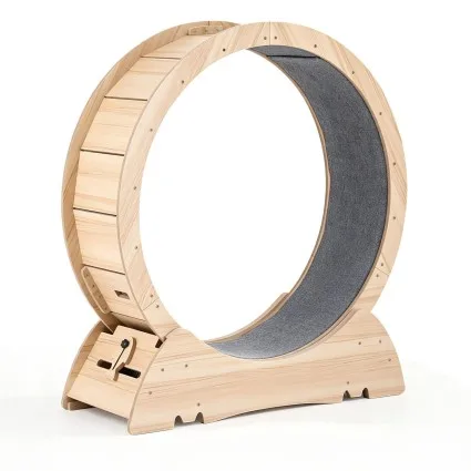 i.Pet Wooden Cat Exercise Wheel 91cm Large Indoor Treadmill with Quiet Bearings Natural