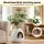 i.Pet Cat Litter Box Enclosure Hidden Planter Furniture House White Egg-Shaped Easy-Clean PP Design